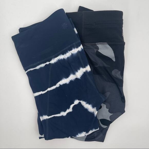 ATHLETA Bundle Capri Leggings Camo & Tie Dye Athletic Gym Run Fitness SZ Medium - Picture 2 of 15